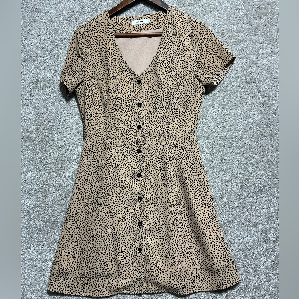 Mod Ref Woman’s The Briar Printed Dress Cotton Blend Lined Size Small